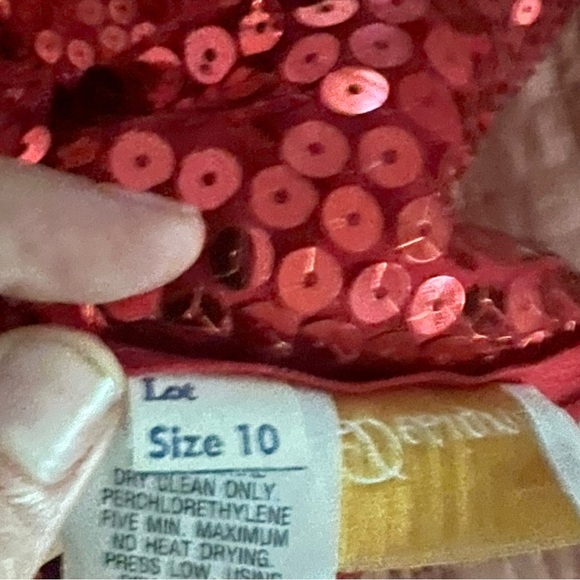 Vintage Las Vegas Alyce Designs Red Sequin Evening Gown Strapless 1980-1990s - Picture 15 of 16